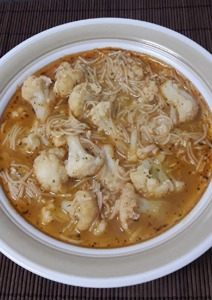 Una foto de Sopa de coliflor
