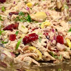 A picture of Day After Thanksgiving Turkey Salad with Apples, Dried Cranberries & Other Stuff.