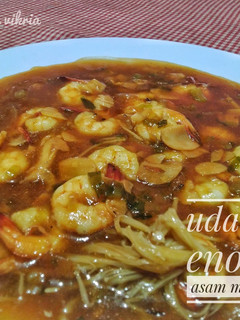 Foto resep Udang enoki asam manis