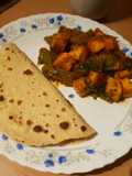 Indiai, tejsajt pritaminpaprika egytálétel (Karahi Paneer)