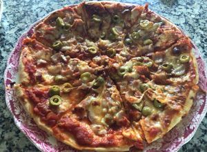 Una foto de Pizza casera