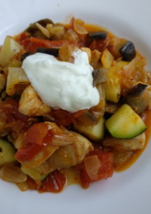 Lecsós egytál recept fotója