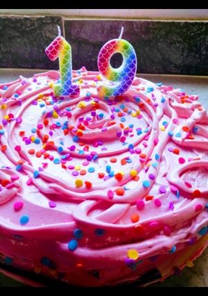 Una foto de Torta de cumpleaños sencilla para mi hija