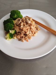 Una foto de Carne Vegetal al Champiñón
