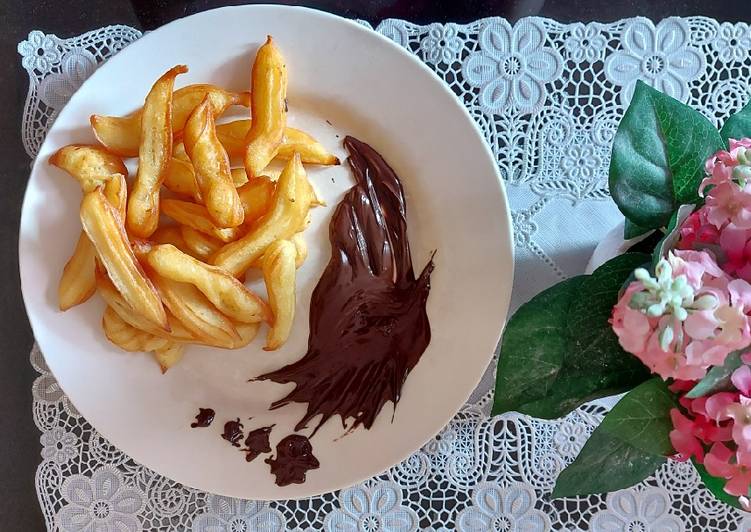 Resep Churos dulit coklat Anti Gagal