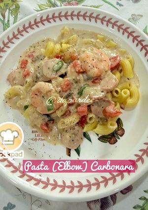 Gambar 👩‍🍳Pasta (Elbow) Carbonara