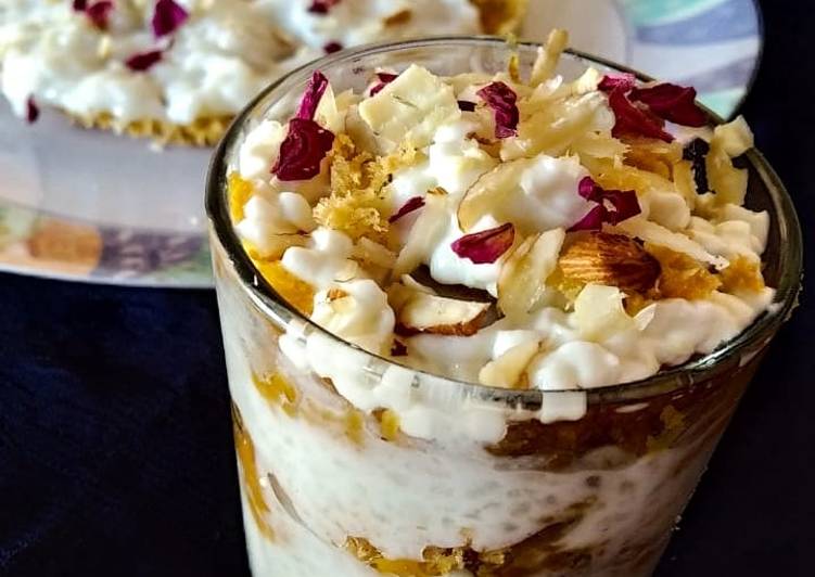 Recipe of Perfect Layered ghevar dessert glass