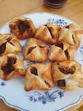 Blätterteig mit Banane und Schokolade