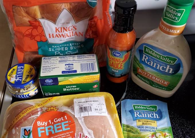 Easiest Way to Prepare Quick Crockpot buffalo ranch chicken sliders