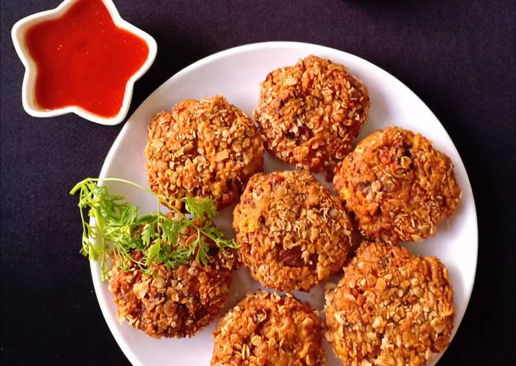 Recipe of Quick Peri Peri mushroom oats fritters