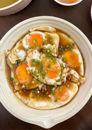 Hình của món Trứng ốp mặn ngọt.