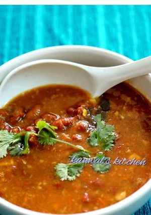 A picture of Punjabi style rajma.