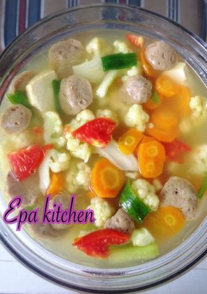 Foto resep Soap Bakso warna warni