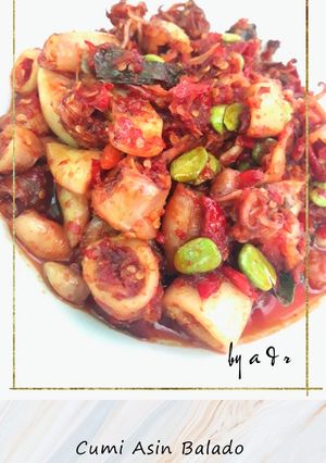 Foto resep Cumi Asin petai Balado