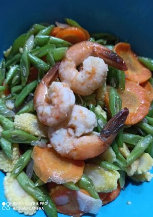 Foto resep Tumis Udang Buncis, Wortel, Jagung Muda