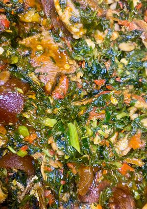 A picture of Igala Vegetable soup.
