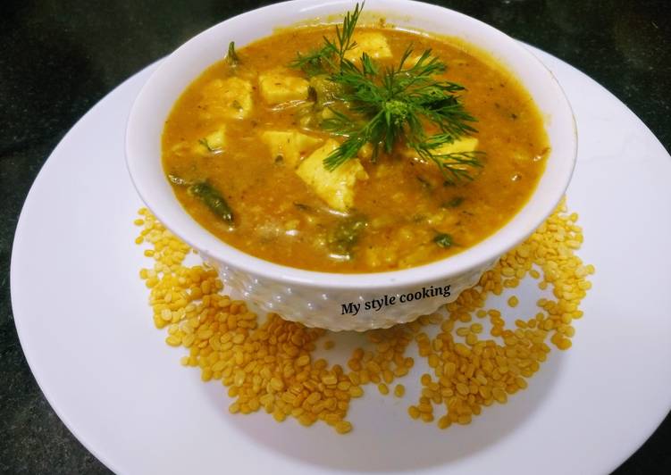 Easiest Way to Make Recipe of Moong Paneer curry