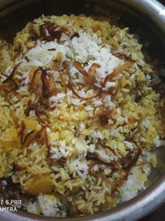 A picture of Kheema biryani.