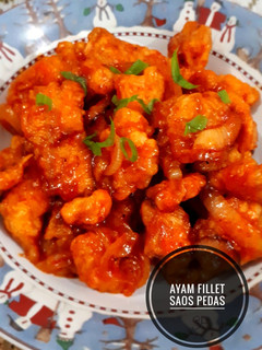 Foto resep Ayam fillet saos pedas