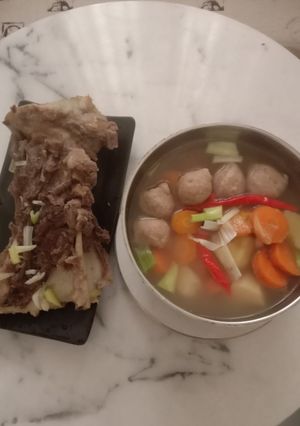Foto resep Sup bakso tulang sapi