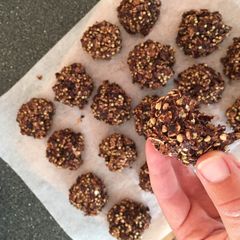 Banana double choc cookies A picture of Banana double choc cookies.