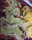 Tacos dorados con fajitas de pollo
