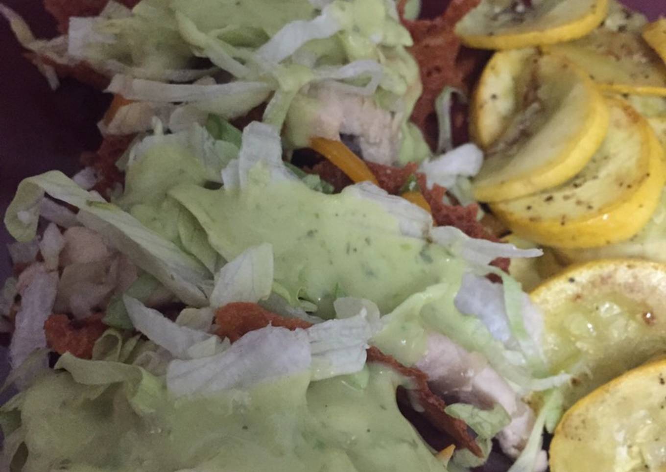 Tacos dorados con fajitas de pollo