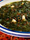Brown lentil and spinach soup - adas bi hamod