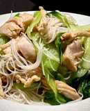 Bún Gạo Xào Ức Gà Xé & Cải Thìa