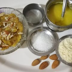 A picture of Besan Halwa.