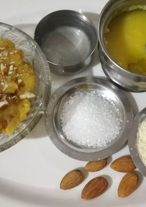 A picture of Besan Halwa.