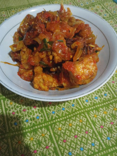 Foto resep Ayam popcorn tempe goreng saus tomat
