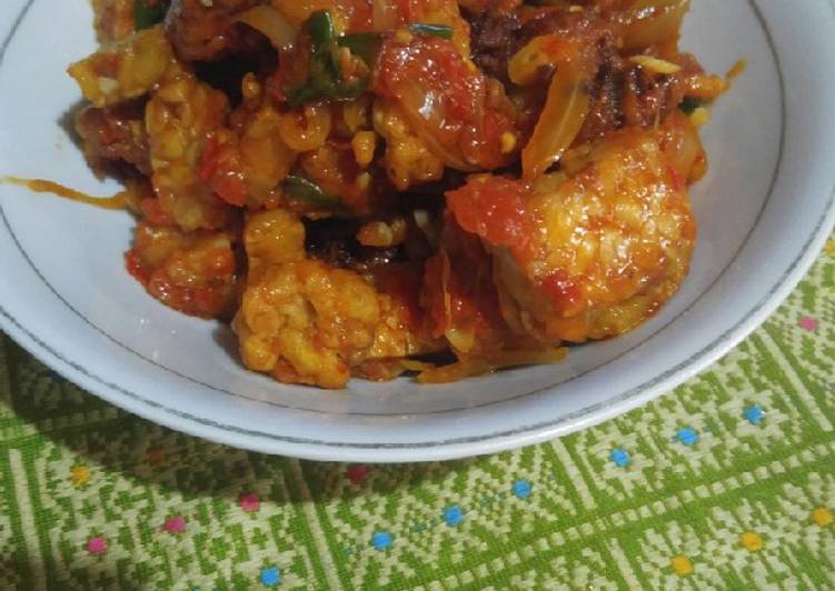 Resep Ayam popcorn tempe goreng saus tomat, Enak