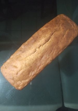 Una foto de Budín de banana súper fácil y económico. Apto aplv, soja y huevo. Vegano también