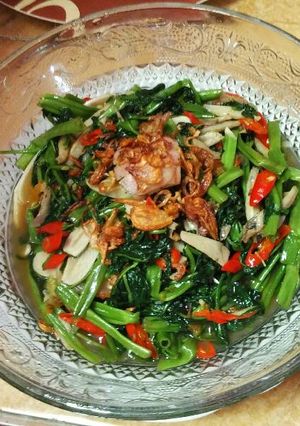 Foto resep Cah kangkung teri