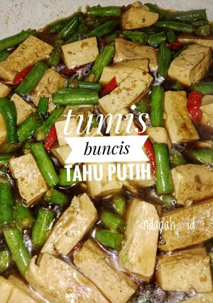 Foto resep Tumis Buncis Tahu Putih