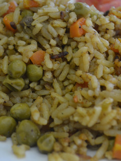 A picture of Vegetable and Ground Beef Rice.