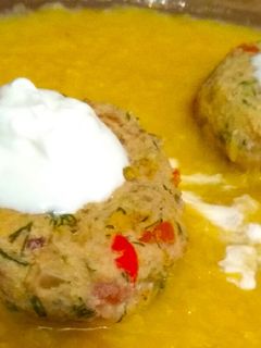 Фото Куриные котлеты с овощами.