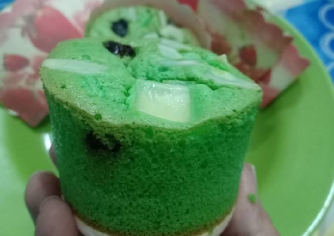 Chiffon Pandan Muffin(Putih Telur)