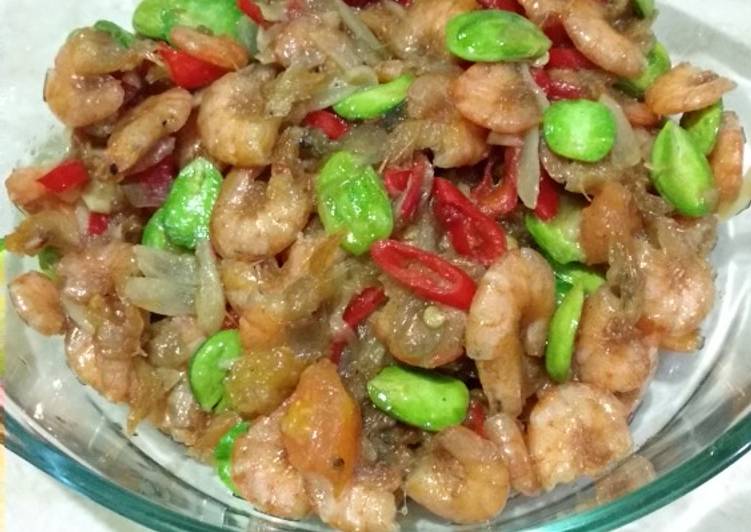 Udang Tumis + Pete ala Enyot