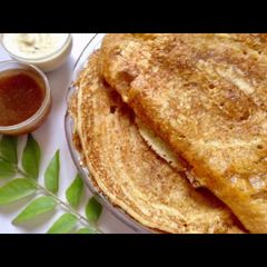 A picture of Oat’s Dosa With Peanut Chutney.