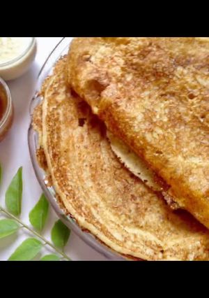 A picture of Oat’s Dosa With Peanut Chutney.