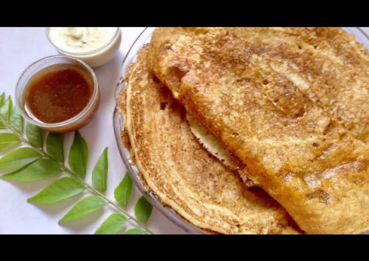 Recipe of Homemade Oat’s Dosa With Peanut Chutney