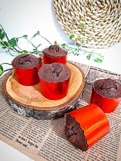 عکسی از دستور کاپ کیک ساده کاکائویی