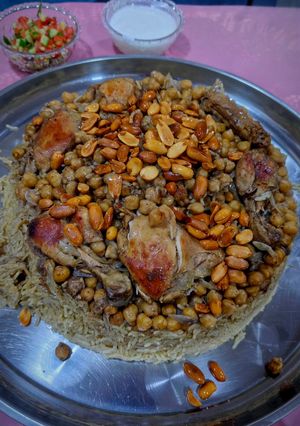 صورة لوصفة أرز بالحمص والدجاج