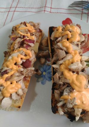 Foto di Bruschette dell ultimo secondo con pollo