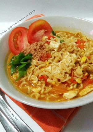 Foto resep Mie Tek-Tek Rebus Kari