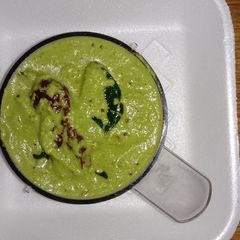 A picture of Moog dal green chutney.