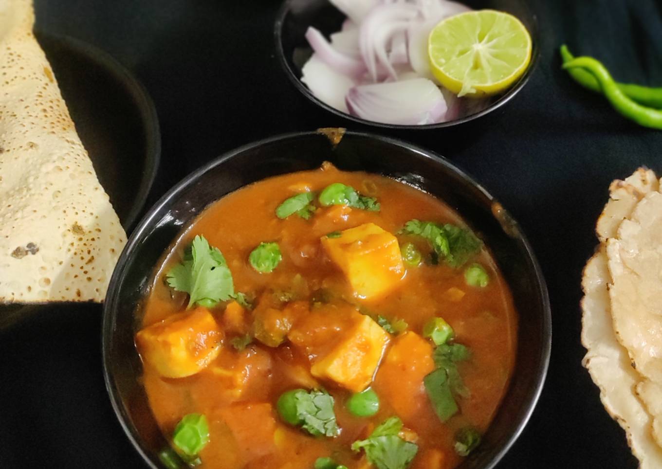 Dhaba style matar paneer