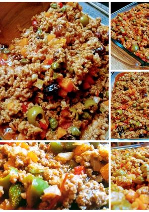 Una foto de Picadillo a la habanera, receta cubana